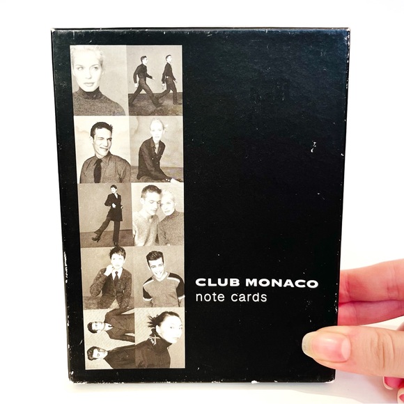 Vintage Club Monaco Note Cards with Envelopes Black White Blank Models Greeting - Picture 2 of 10